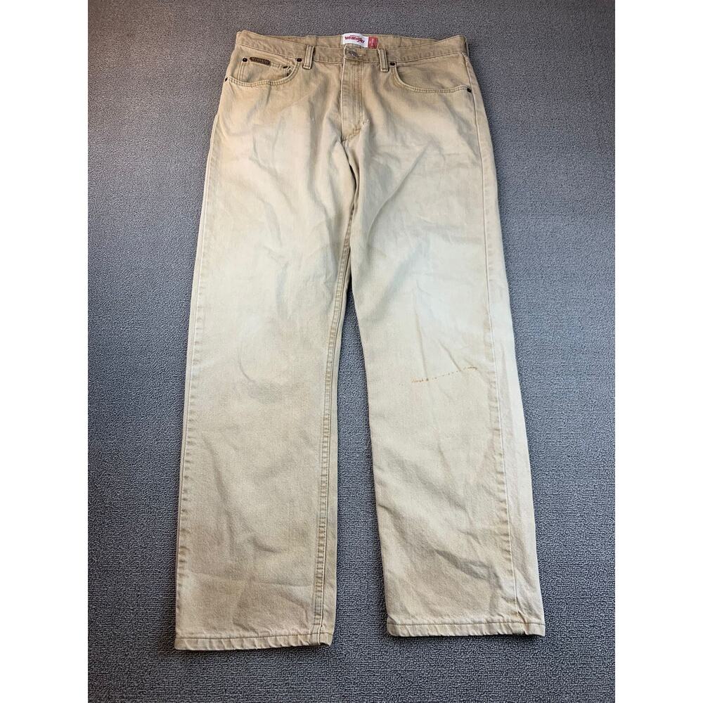 Wrangler Jeans 2000's‎ Era Men's 36x32 Tan Denim Jeans Work Casual
